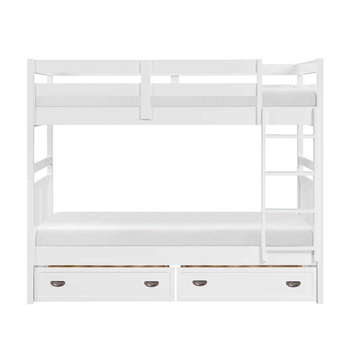 Sloane White Twin/Twin Bunk Bed by Homelegance at Eve Furniture