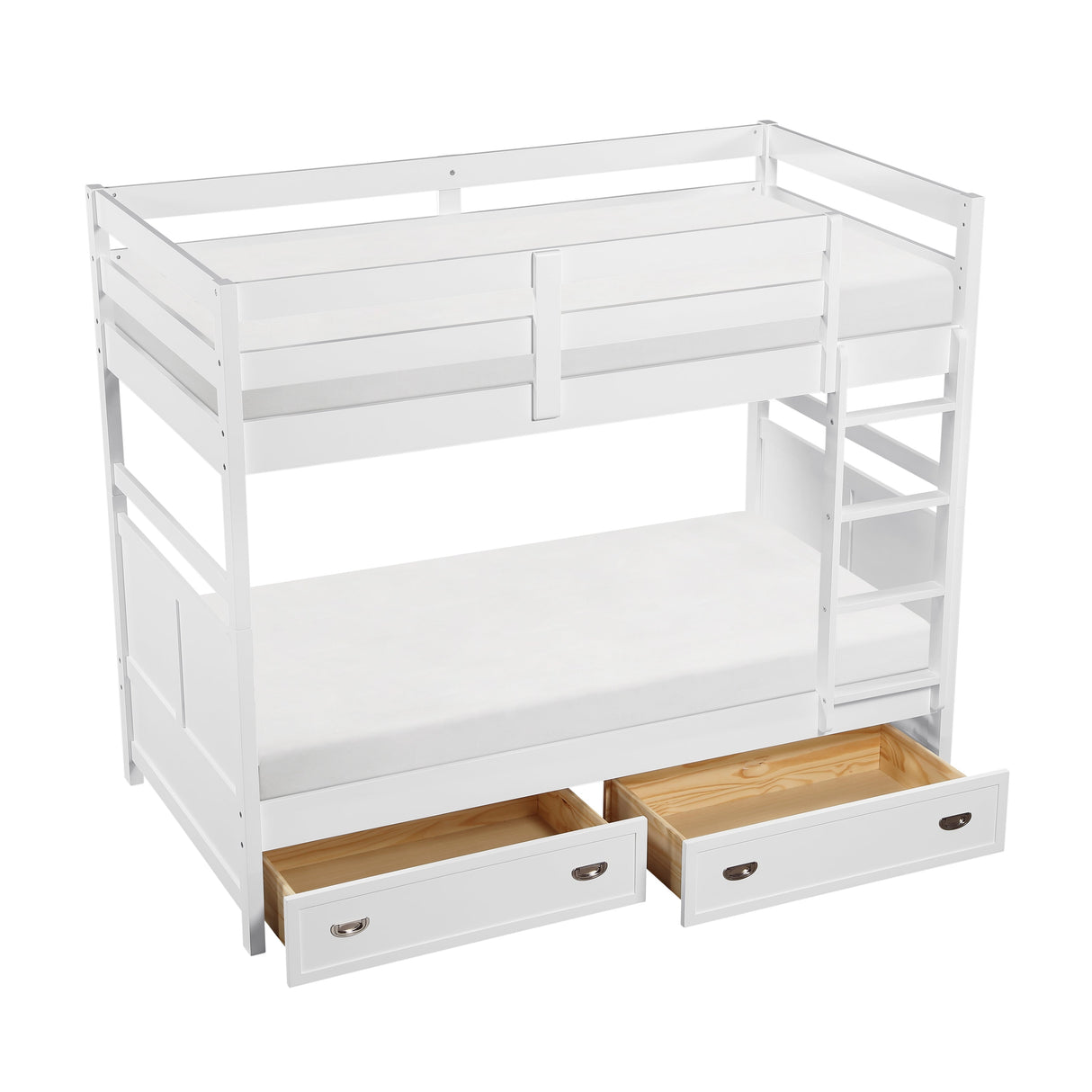 Sloane White Twin/Twin Bunk Bed by Homelegance at Eve Furniture