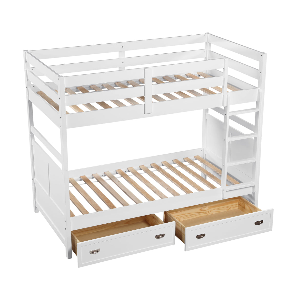 Sloane White Twin/Twin Bunk Bed by Homelegance at Eve Furniture