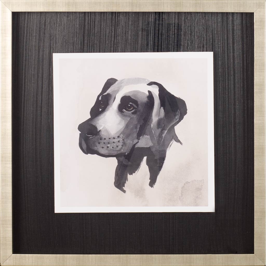 Small Inked Dogs I by Grace Popp a Hand Embellished Textured Framed Art Print Matted under Glass by Mercana at Eve Furniture