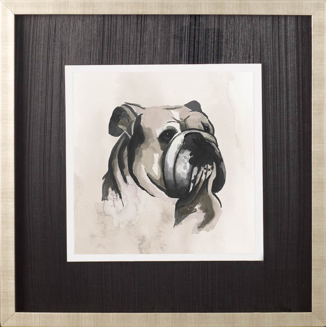 Small Inked Dogs III by Grace Popp a Hand Embellished Textured Framed Art Print Matted under Glass by Mercana at Eve Furniture