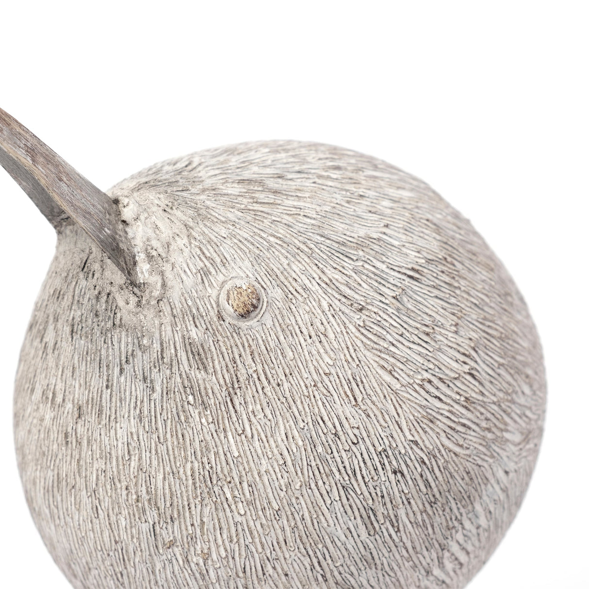 Snipe I 6L x 6W Off-White Resin Bird Ornament W/ Metal Feet by Mercana at Eve Furniture