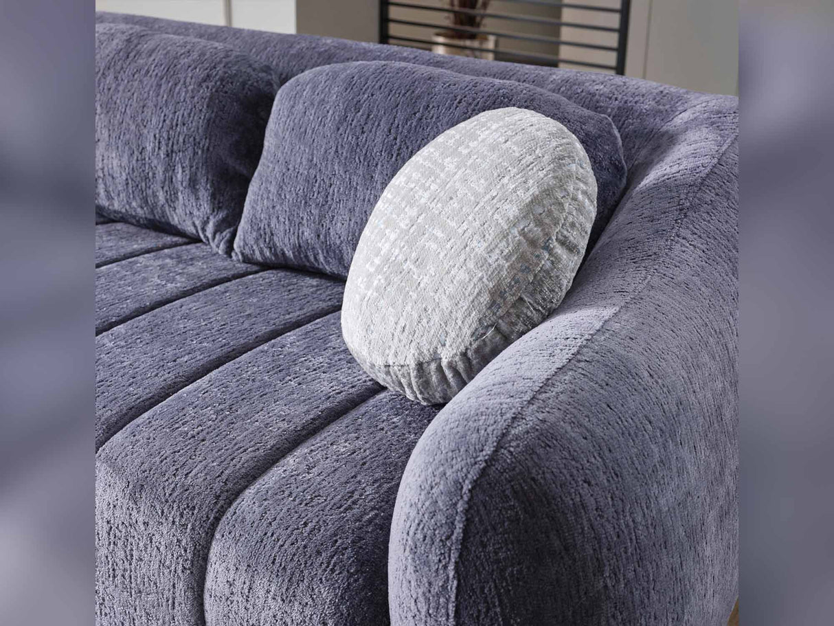 Snowy 3-pieces (Sofa & Loveseat & Swivel Chair) Livingroom Set Anthracite by Furnia at Eve Furniture