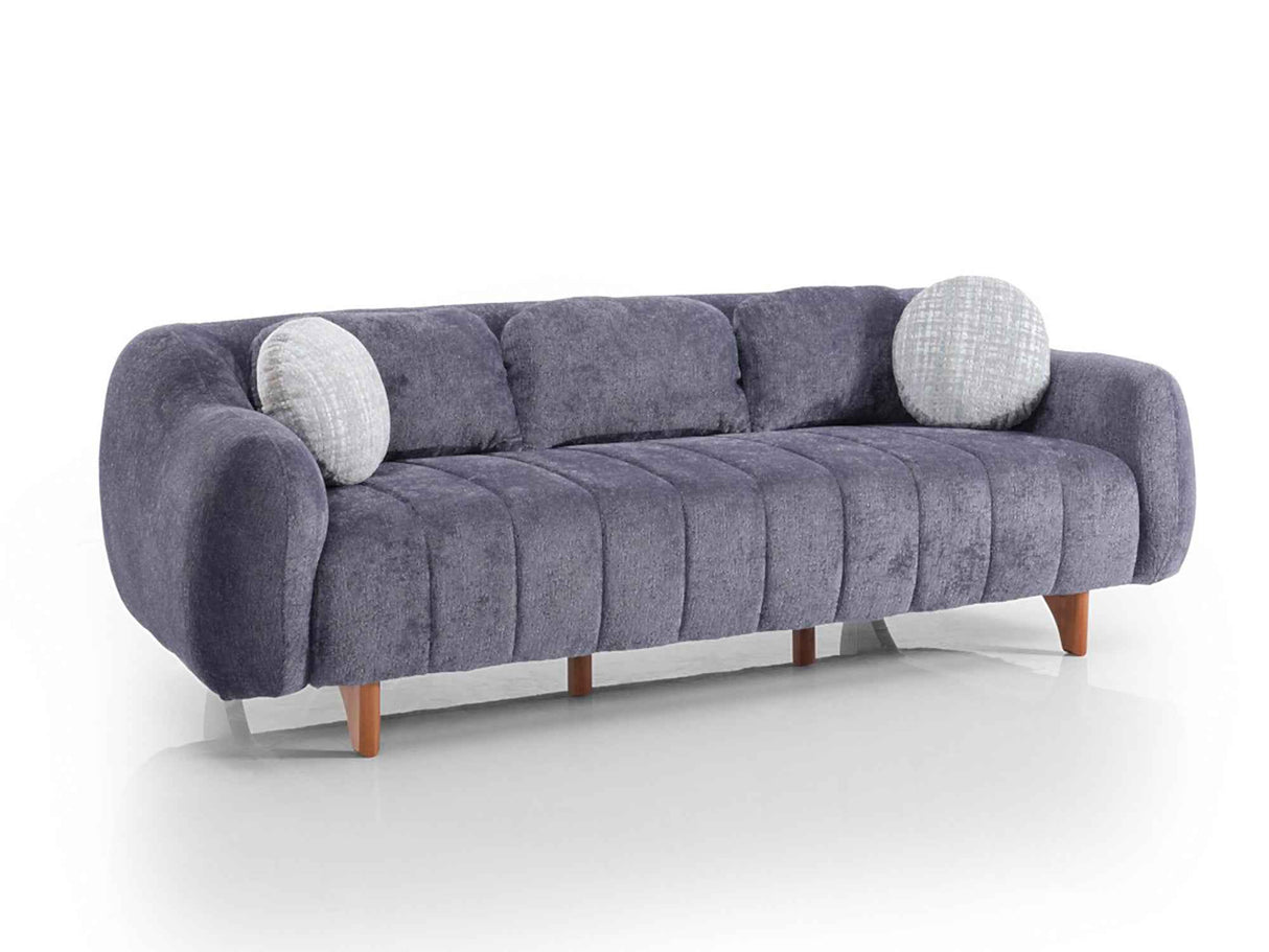 Snowy Anthracite Stationary Sofa by Furnia at Eve Furniture