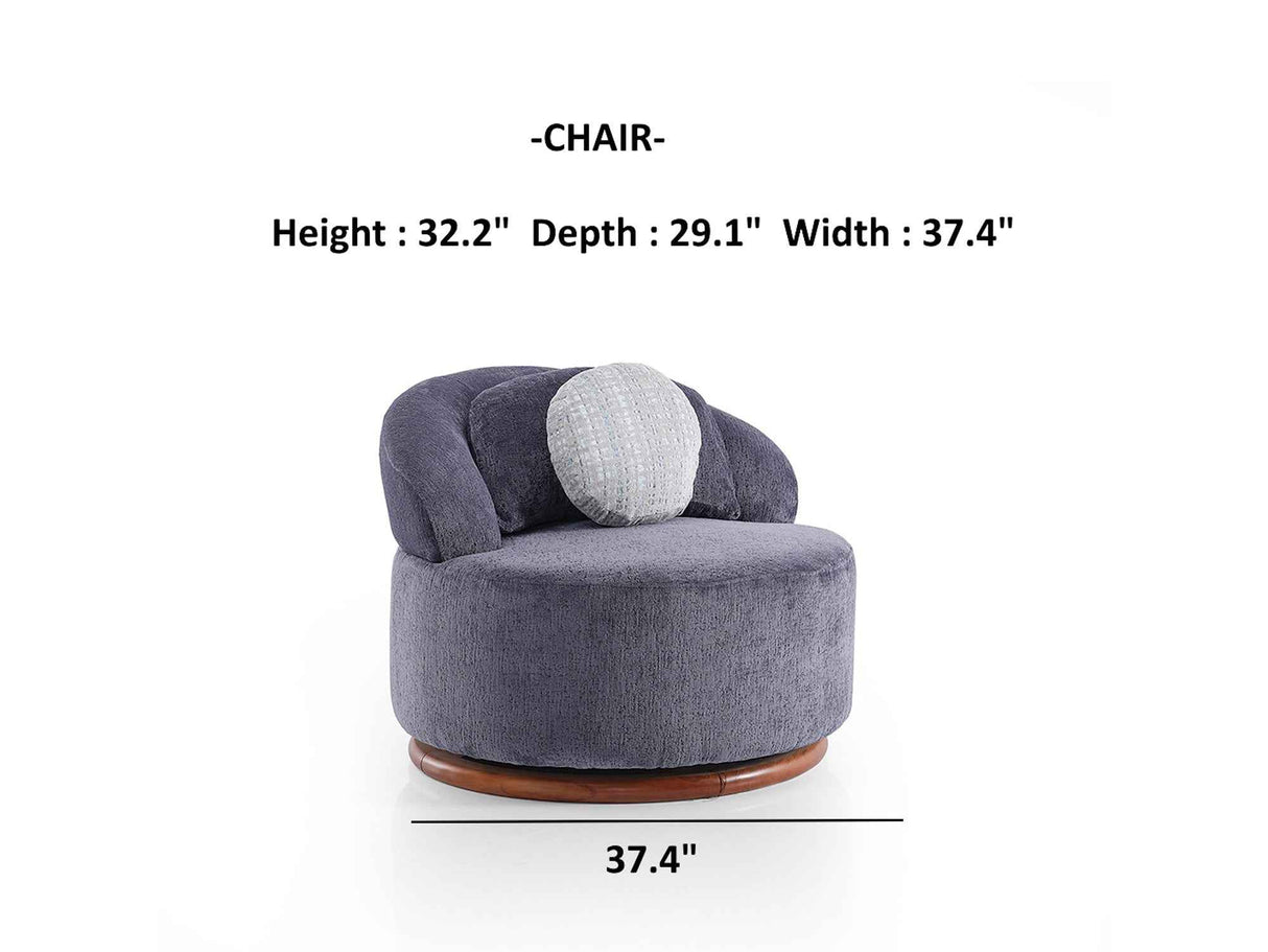 Snowy Chair Anthracite by Furnia at Eve Furniture
