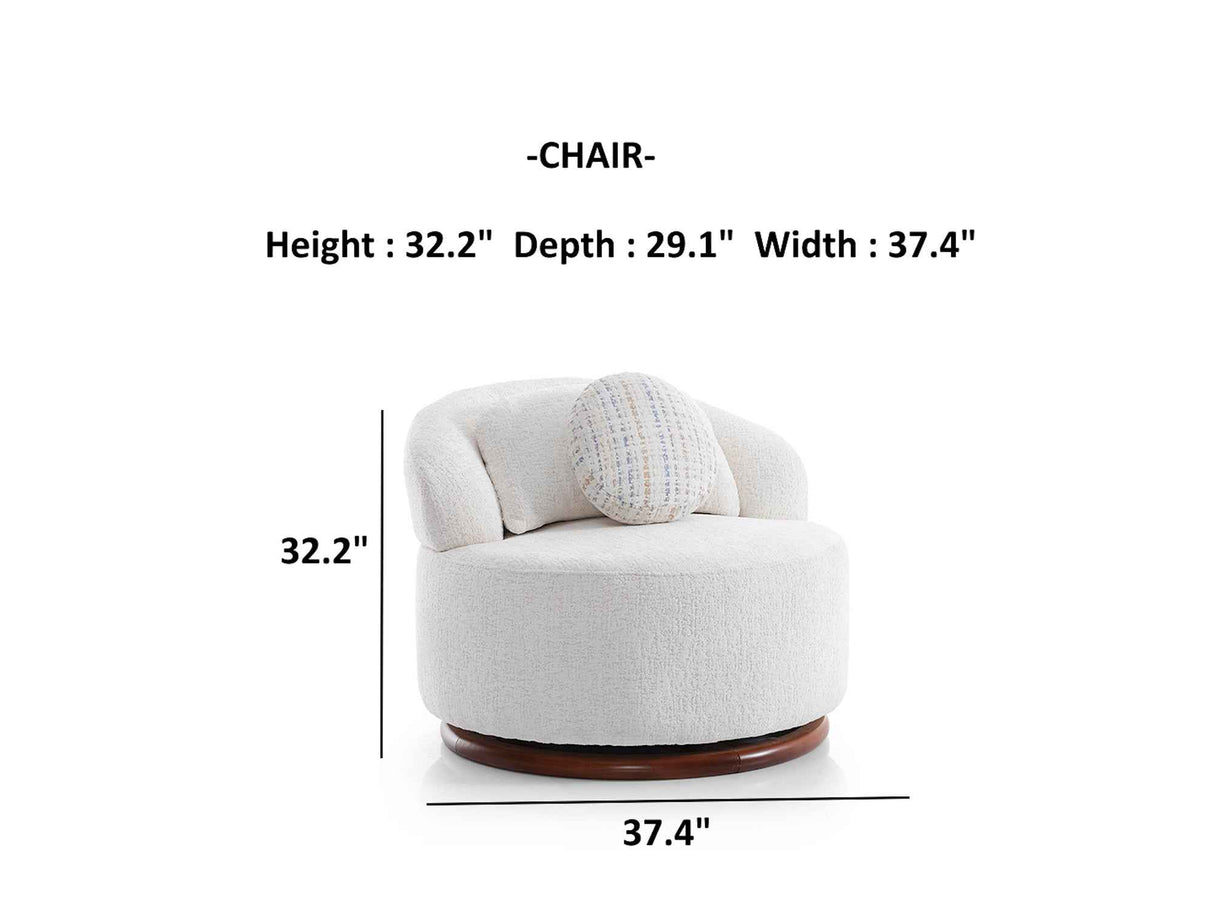 Snowy Chair Cream by Furnia at Eve Furniture