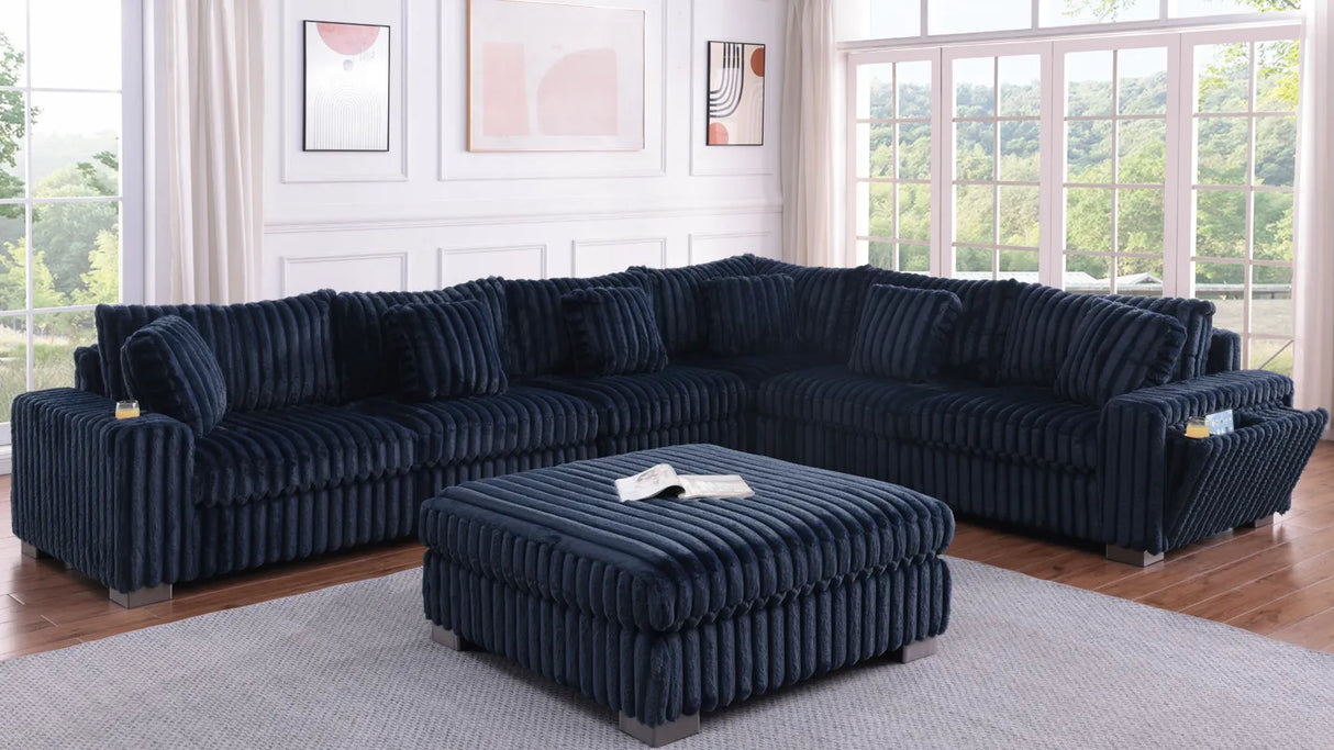 Snuggle Station Blue Sectional by New Era Innovations at Eve Furniture