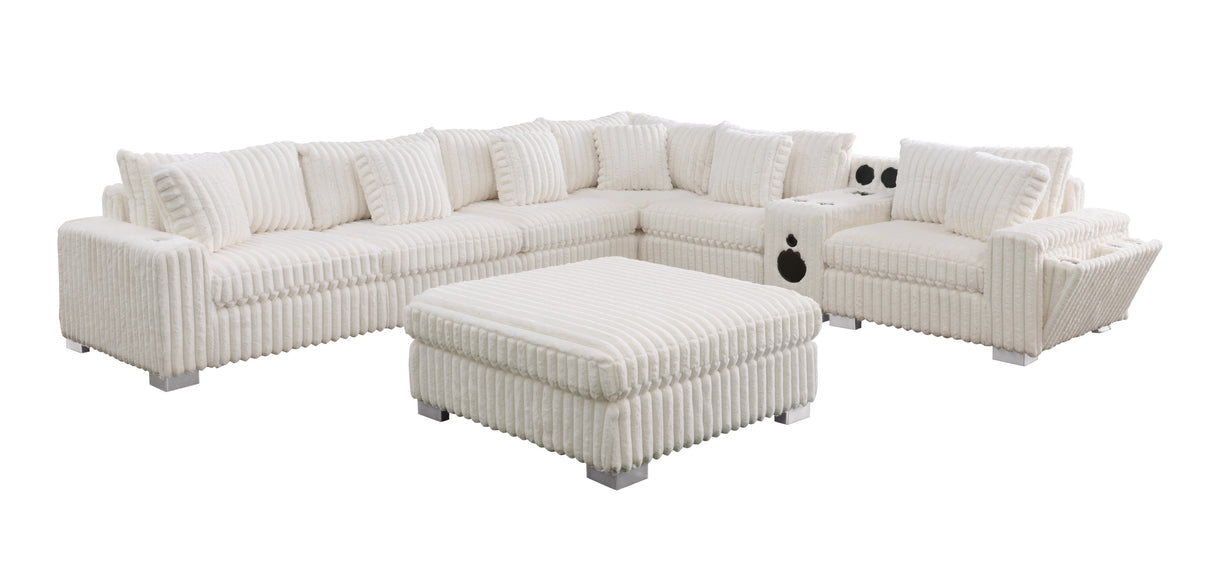 Snuggle Station Cream Sectional by New Era Innovations at Eve Furniture