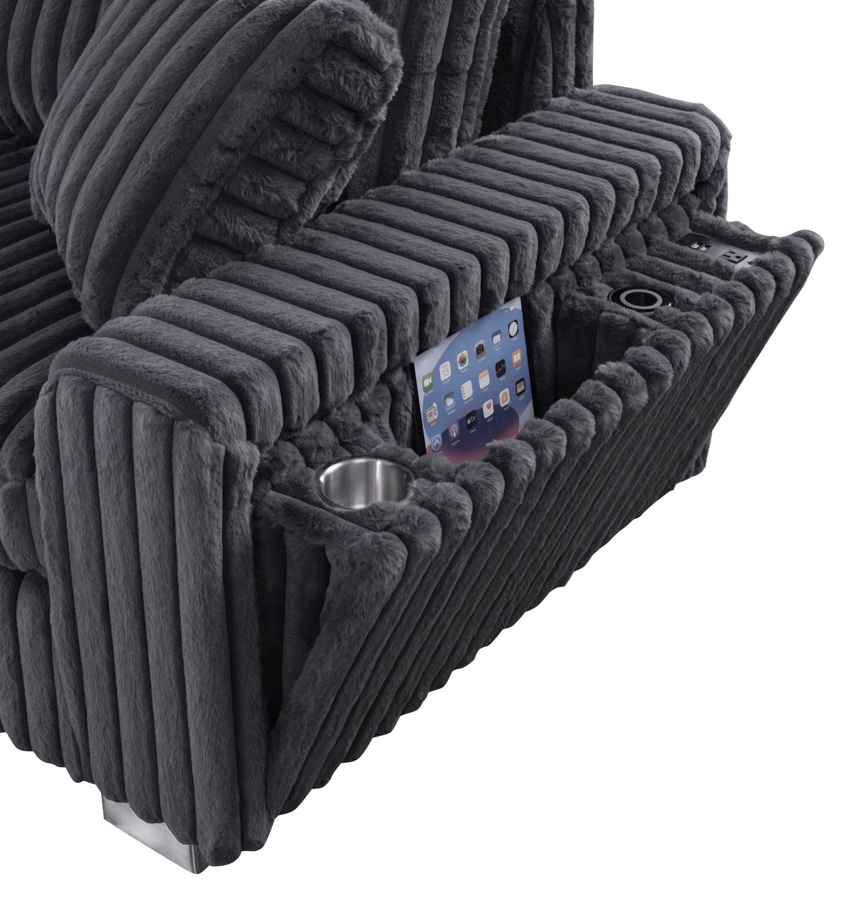 Snuggle Station Grey Sectional by New Era Innovations at Eve Furniture