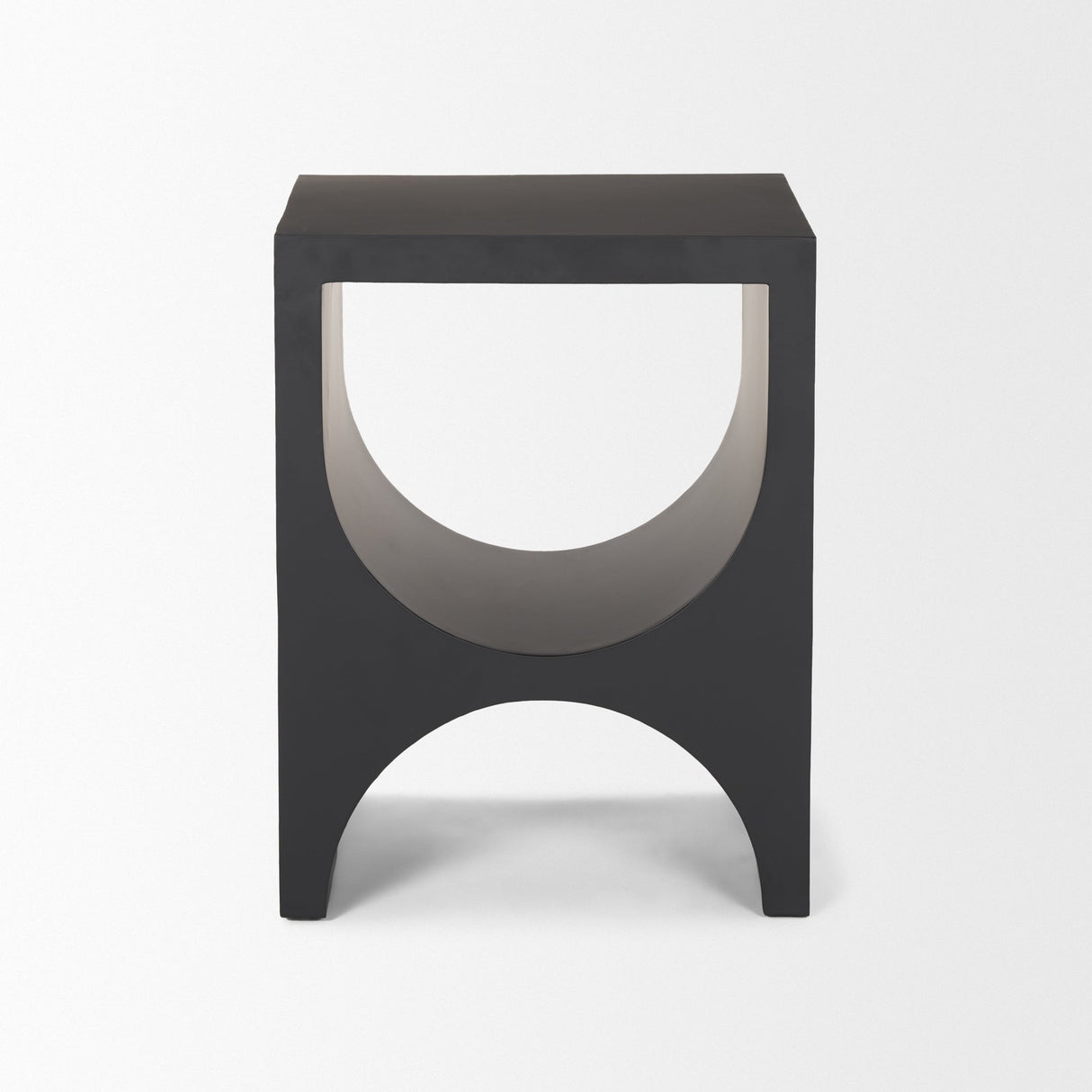 Sobi Matte Black Square Metal Side Table by Mercana at Eve Furniture