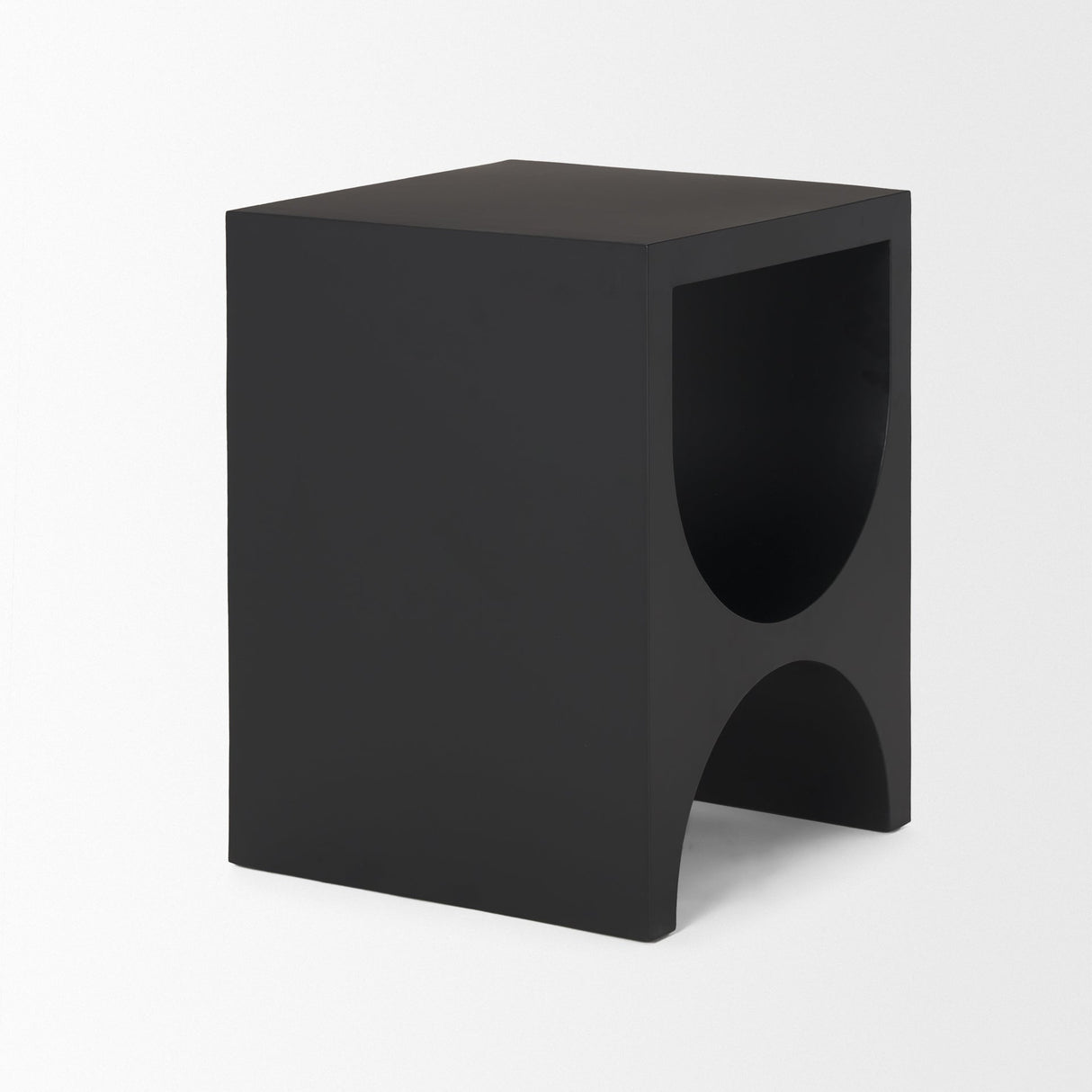 Sobi Matte Black Square Metal Side Table by Mercana at Eve Furniture