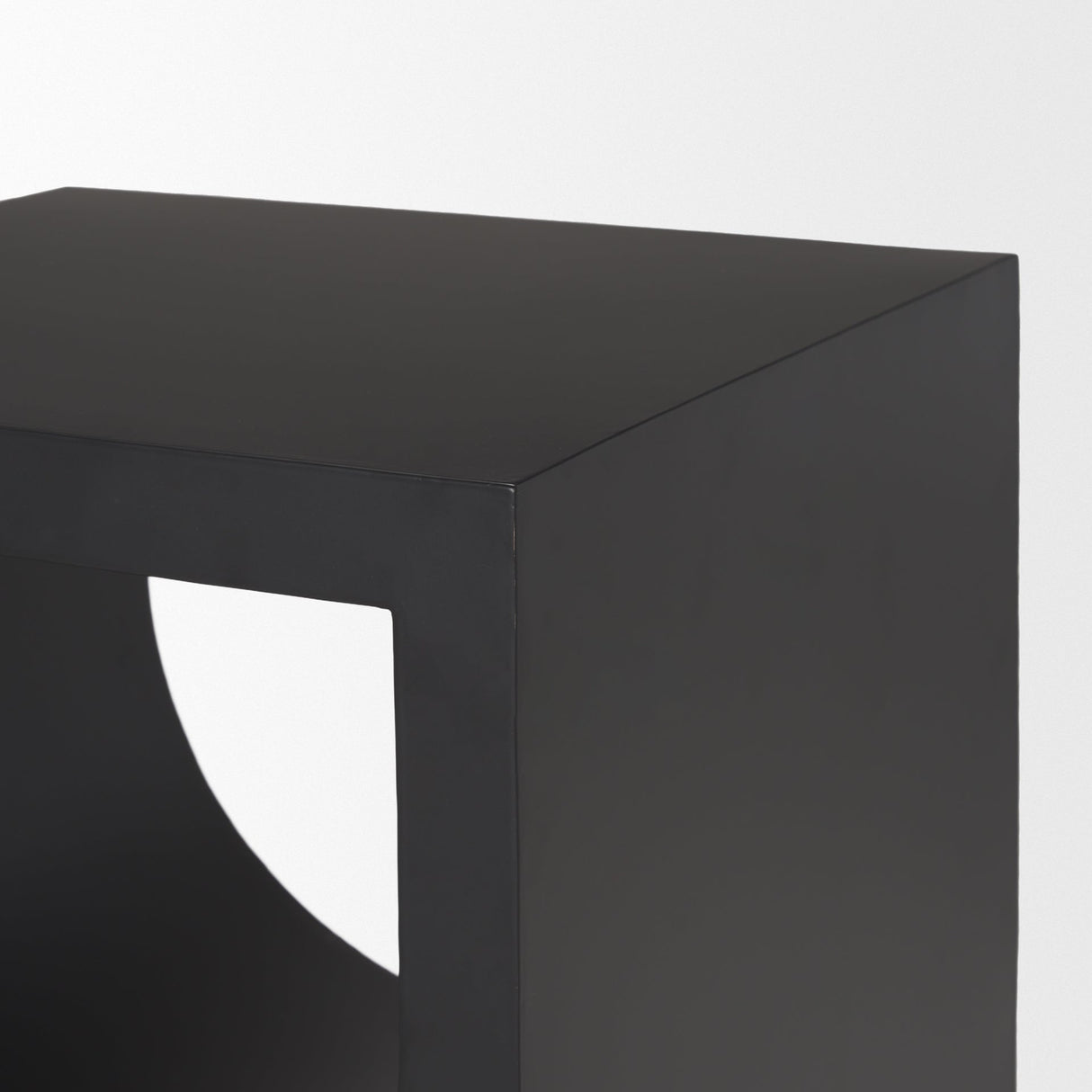 Sobi Matte Black Square Metal Side Table by Mercana at Eve Furniture