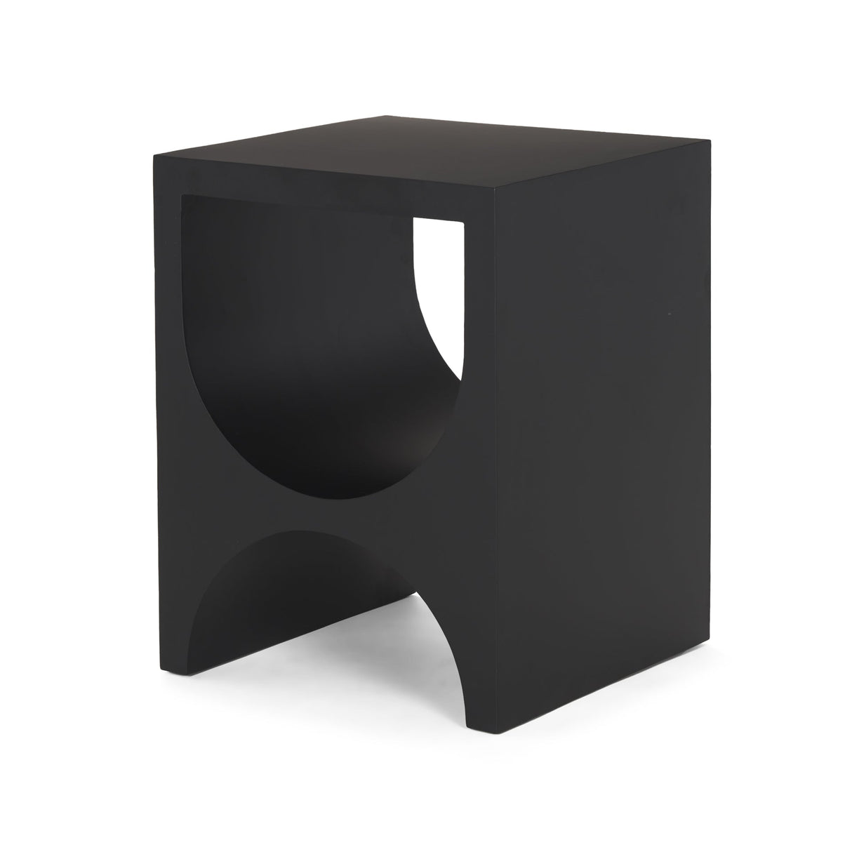 Sobi Matte Black Square Metal Side Table by Mercana at Eve Furniture