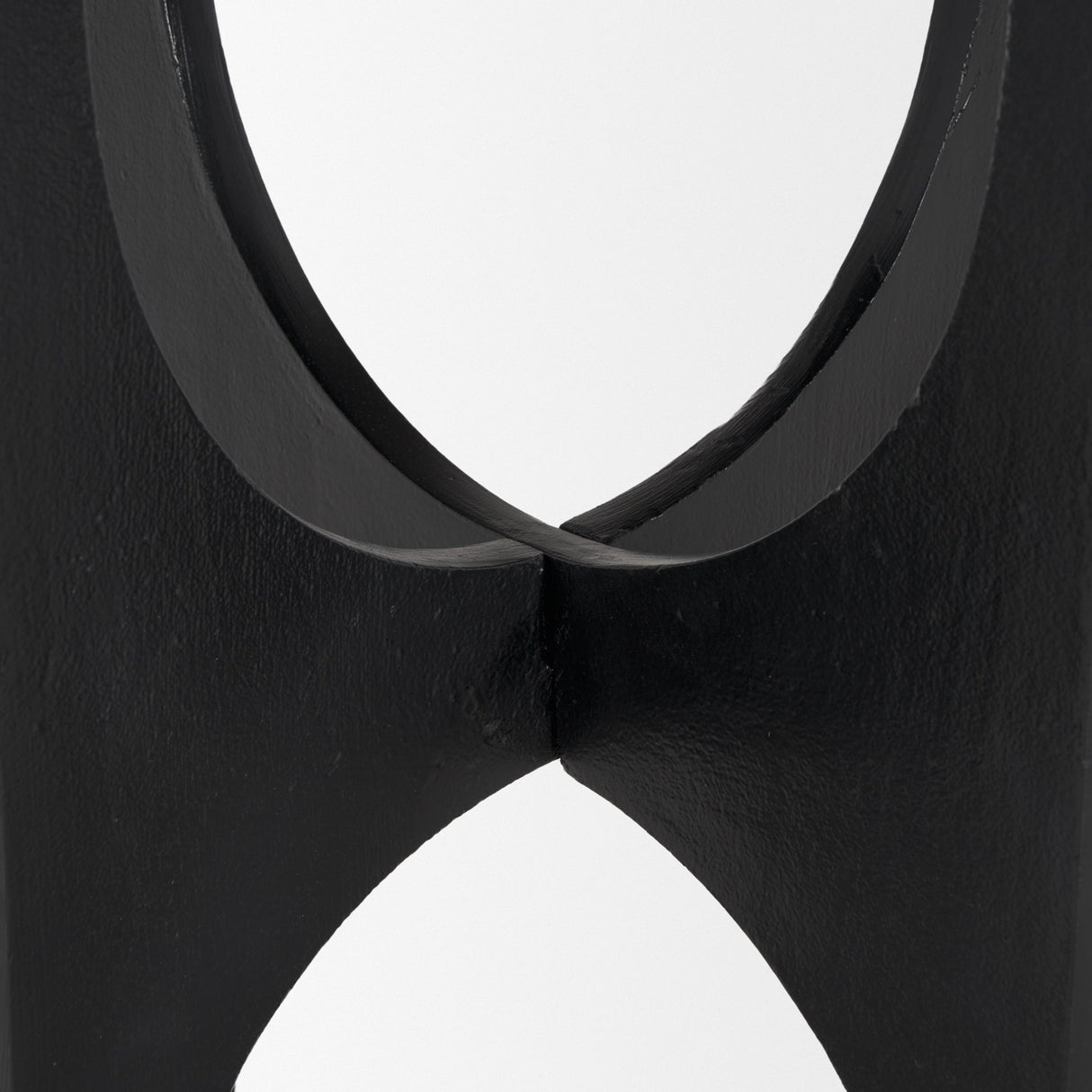 Sobi Textured Matte Black Round Metal Accent Table by Mercana at Eve Furniture