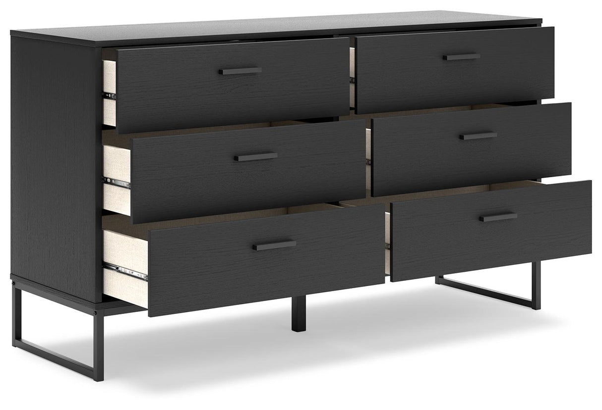 Socalle Black Dresser by Ashley at Eve Furniture