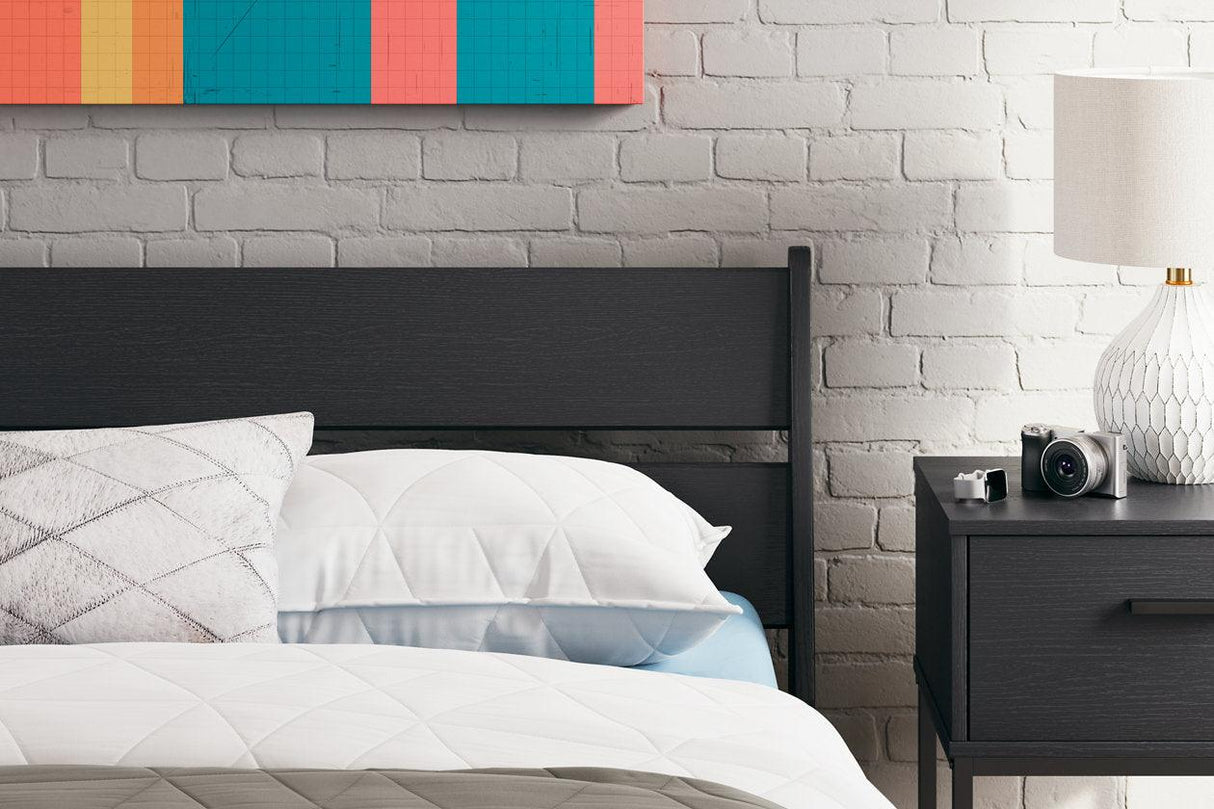 Socalle Black Full Panel Platform Bed by Ashley at Eve Furniture