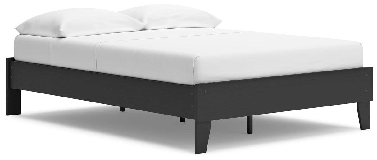 Socalle Black Full Platform Base Bed by Ashley at Eve Furniture
