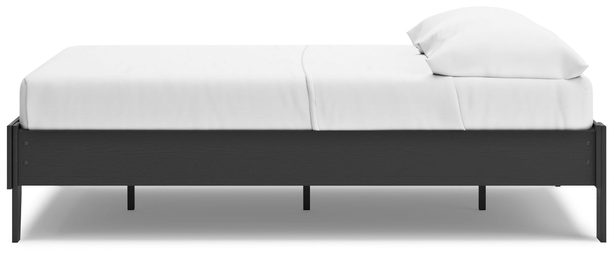 Socalle Black Full Platform Base Bed by Ashley at Eve Furniture