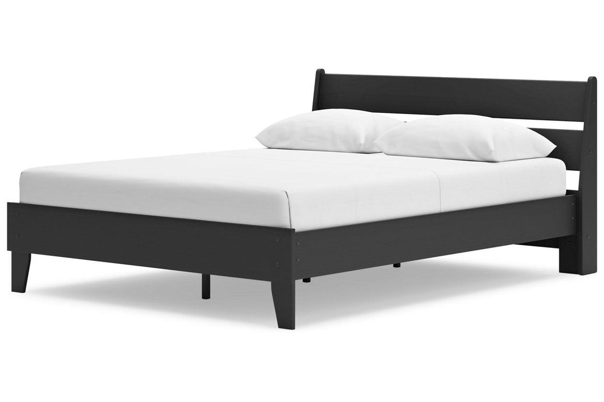 Socalle Black Queen Panel Platform Bed by Ashley at Eve Furniture