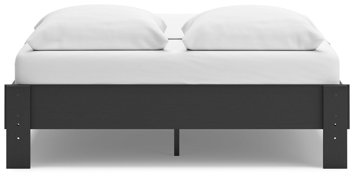Socalle Black Queen Platform Base Bed by Ashley at Eve Furniture
