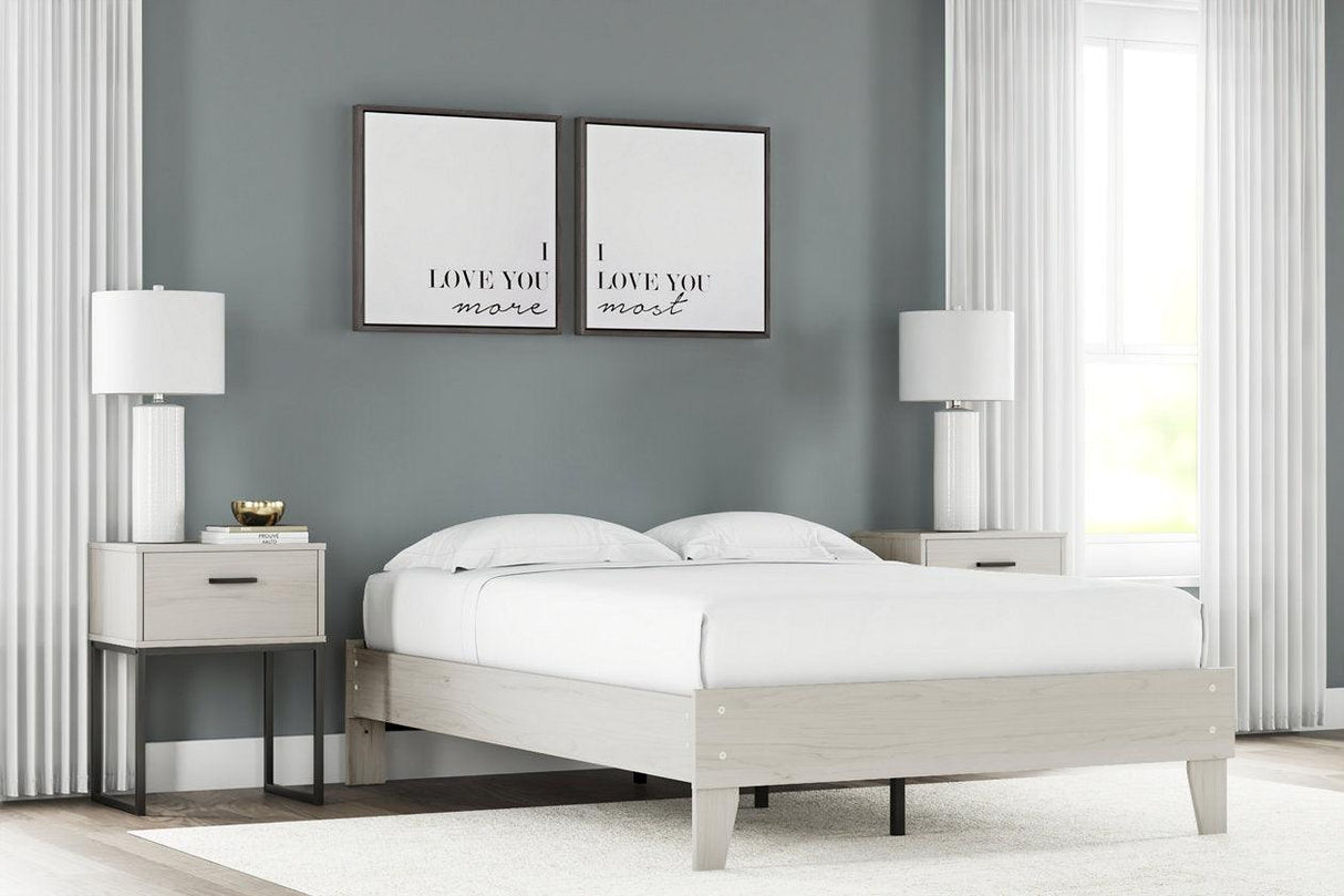 Socalle Light Natural Full Platform Bed by Ashley at Eve Furniture