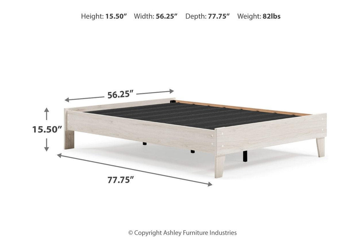 Socalle Light Natural Full Platform Bed by Ashley at Eve Furniture