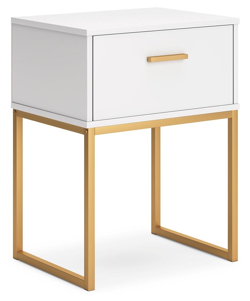 Socalle Queen Panel Headboard with 2 Nightstands in Two-tone by Ashley at Eve Furniture