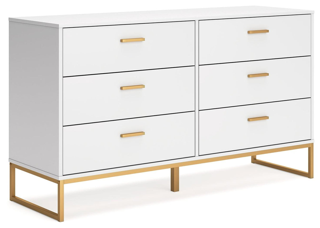 Socalle Queen Panel Headboard with Dresser and Nightstand in Two-tone by Ashley at Eve Furniture