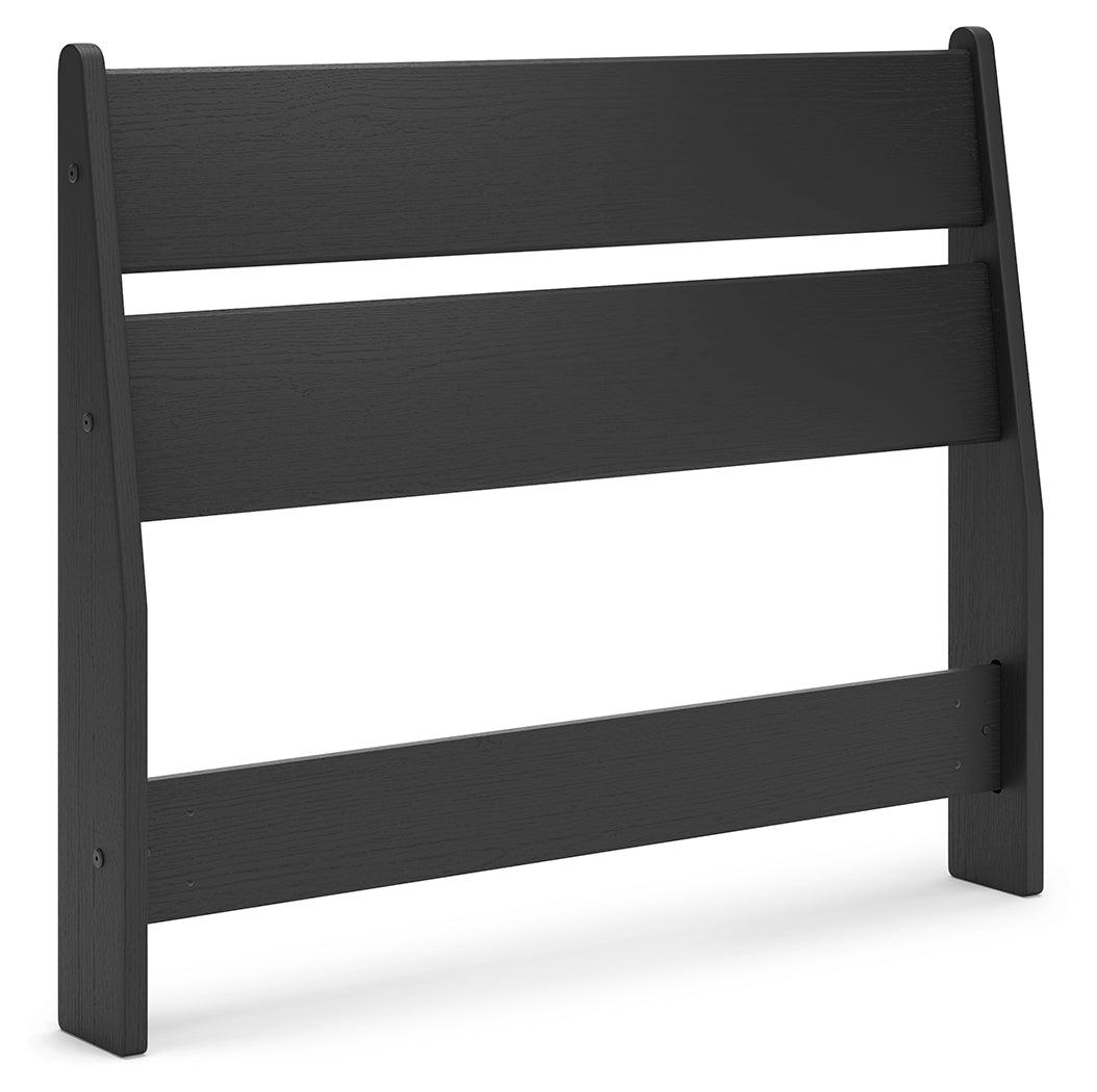Socalle Twin Panel Headboard with Dresser and Nightstand in Black by Ashley at Eve Furniture