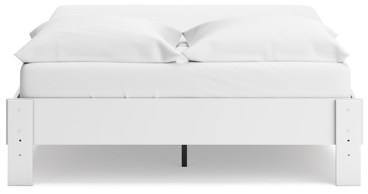 Socalle Two-tone Queen Platform Base Bed by Ashley at Eve Furniture