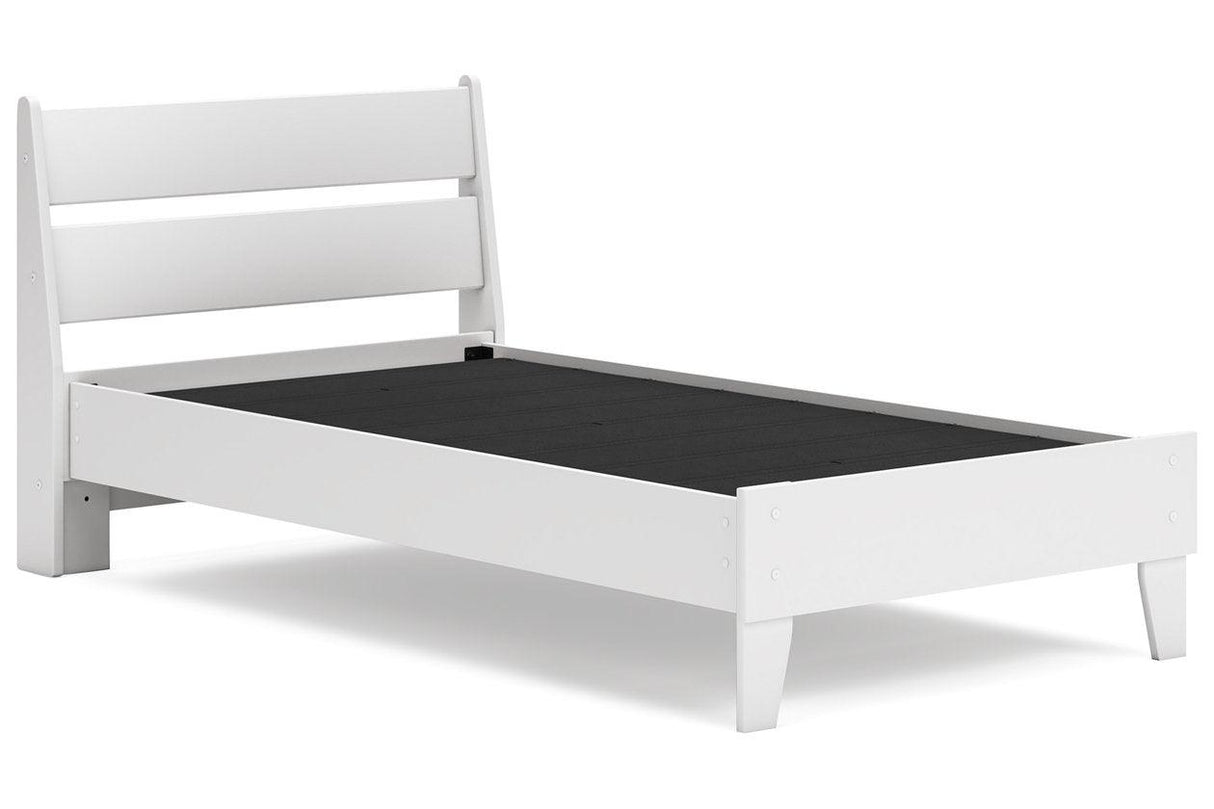 Socalle Two-tone Twin Panel Platform Bed by Ashley at Eve Furniture