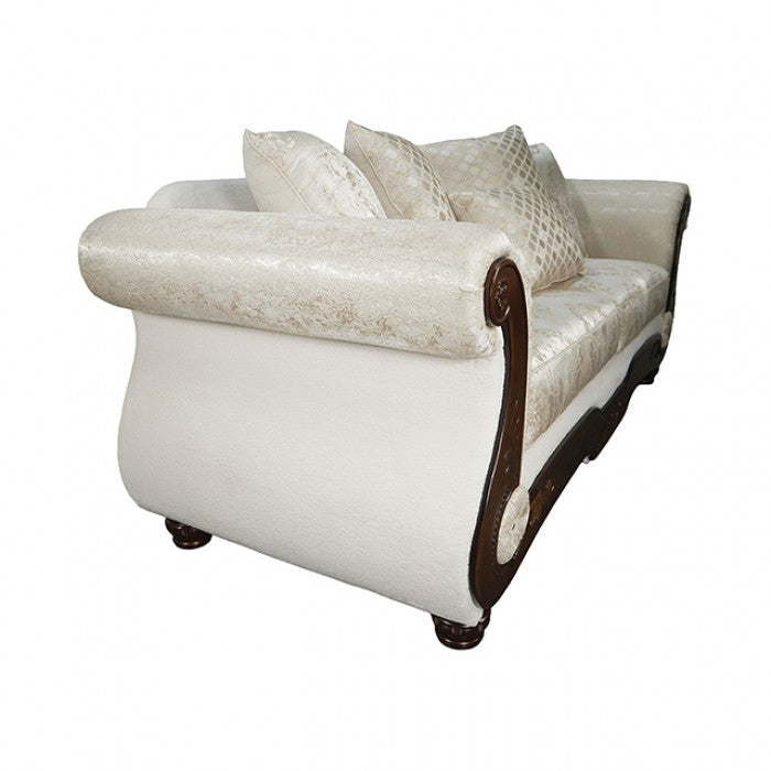 Sodaro Ivory Loveseat by Furniture of America at Eve Furniture
