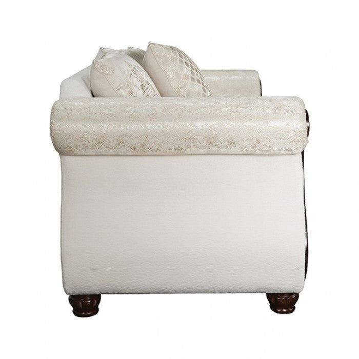 Sodaro Ivory Loveseat by Furniture of America at Eve Furniture