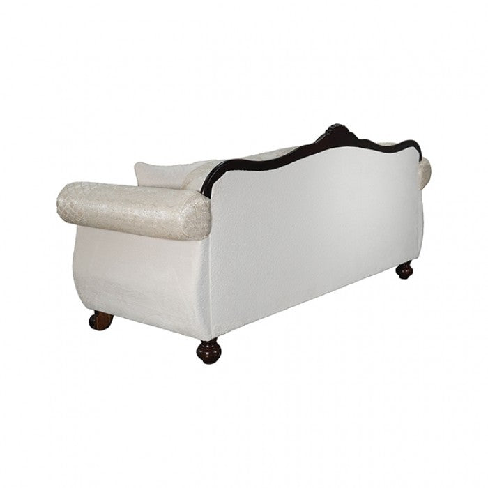 Sodaro Ivory/Dark Cherry 2- Piece Living Room set by Furniture of America at Eve Furniture