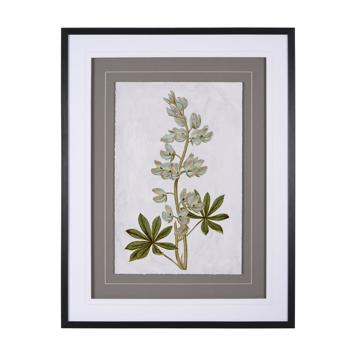 Soft Blue Botanoicals VIII by Mercana Studio Hand Embellished Framed Art Print Matted under Glass by Mercana at Eve Furniture