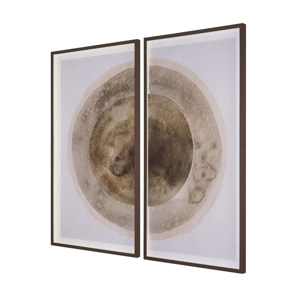 Soft Eclipse (Set of 2) by Mercana Studio a Hand Embellished Framed Art Print Matted under Glass by Mercana at Eve Furniture