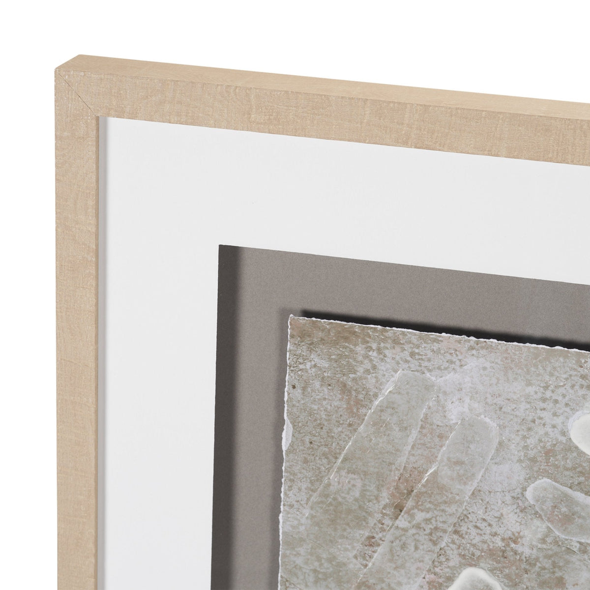 Soft Geometry II by Mercana Studio Hand-Embellished Textured Framed Artwork Matted under Glass by Mercana at Eve Furniture
