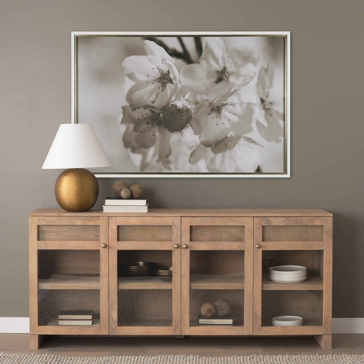 Soft Petals I by Nancy Crowell a Hand Embellished Textured Framed Photo Art Print Matted under Glass by Mercana at Eve Furniture