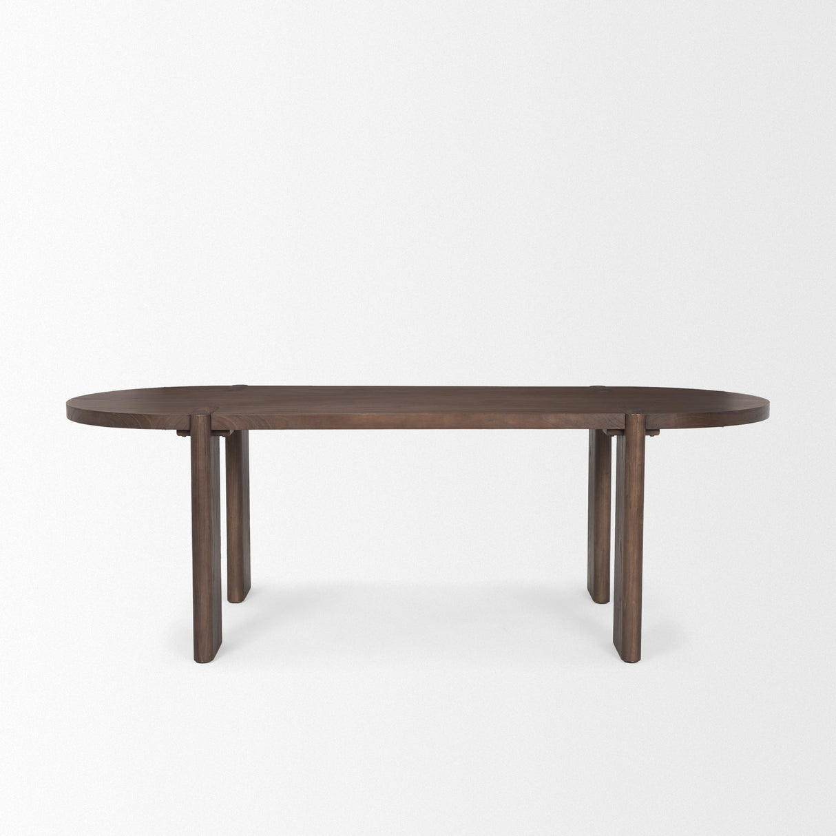 Sohan Dark Elm Wood Oval Dining Table by Mercana at Eve Furniture