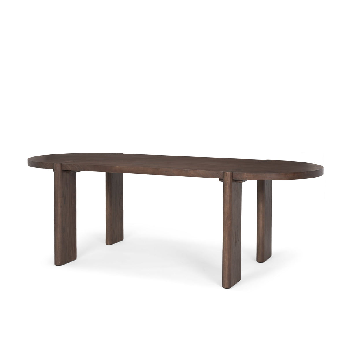 Sohan Dark Elm Wood Oval Dining Table by Mercana at Eve Furniture
