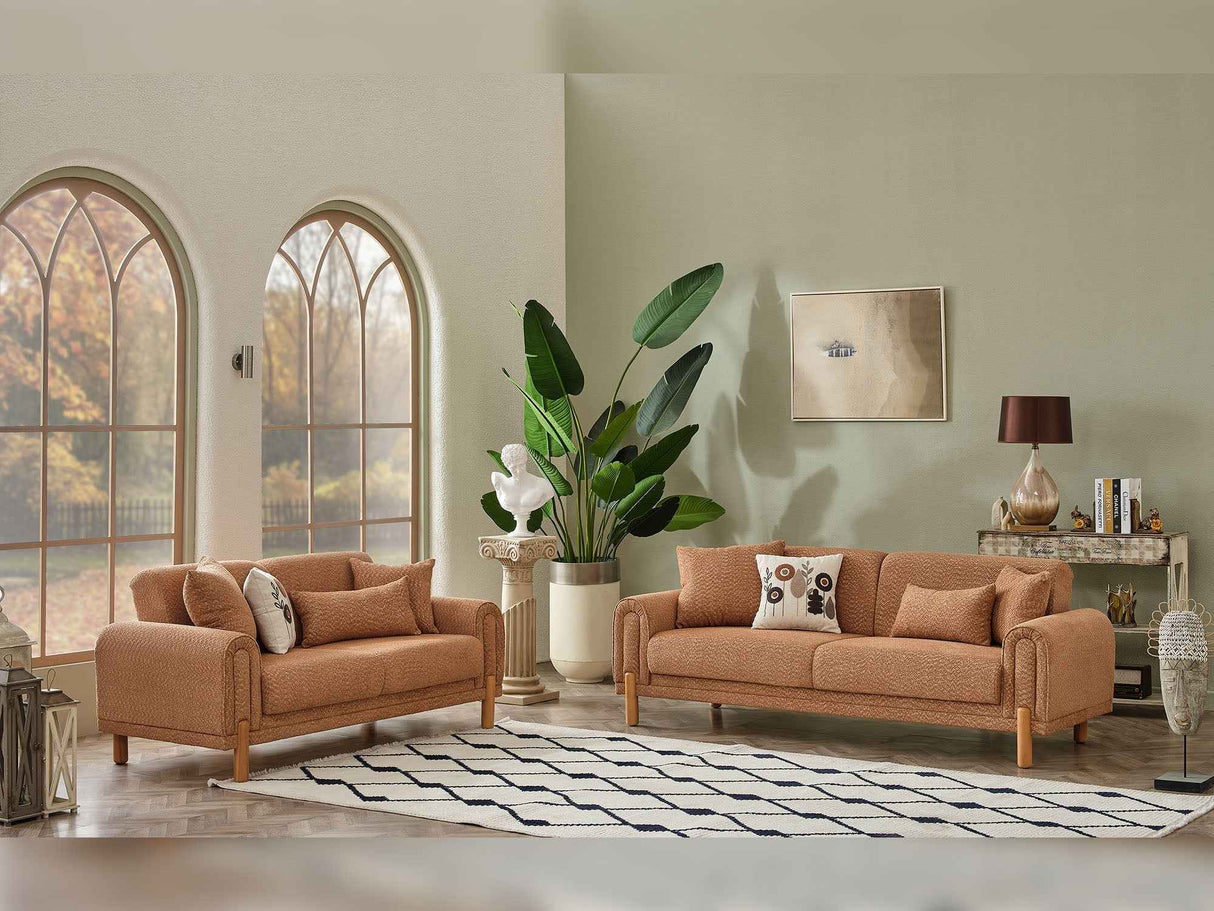 Soho 3-pieces (Sofa & Loveseat & Chair) Livingroom Set in Somon