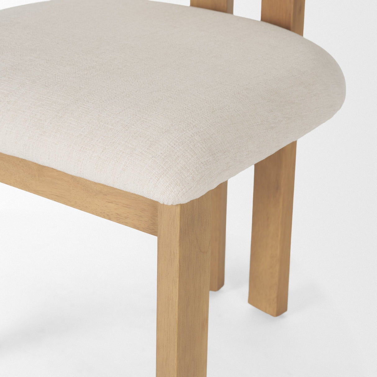 Soho Curved Open Back Cream w/ Light Brown Tripod Frame Dining Chair by Mercana at Eve Furniture