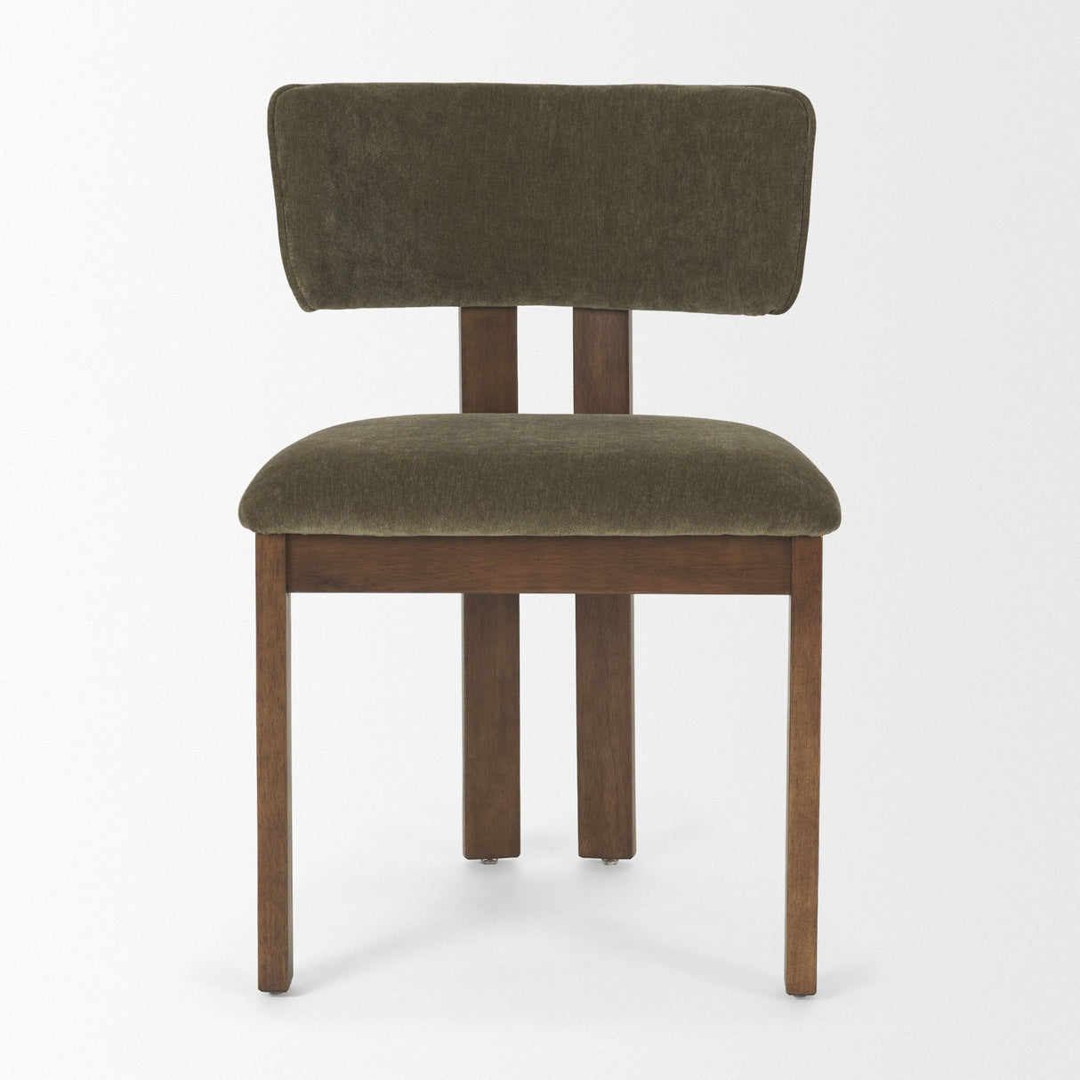 Soho Curved Open Back Olive Tripod Frame Dining Chair by Mercana at Eve Furniture