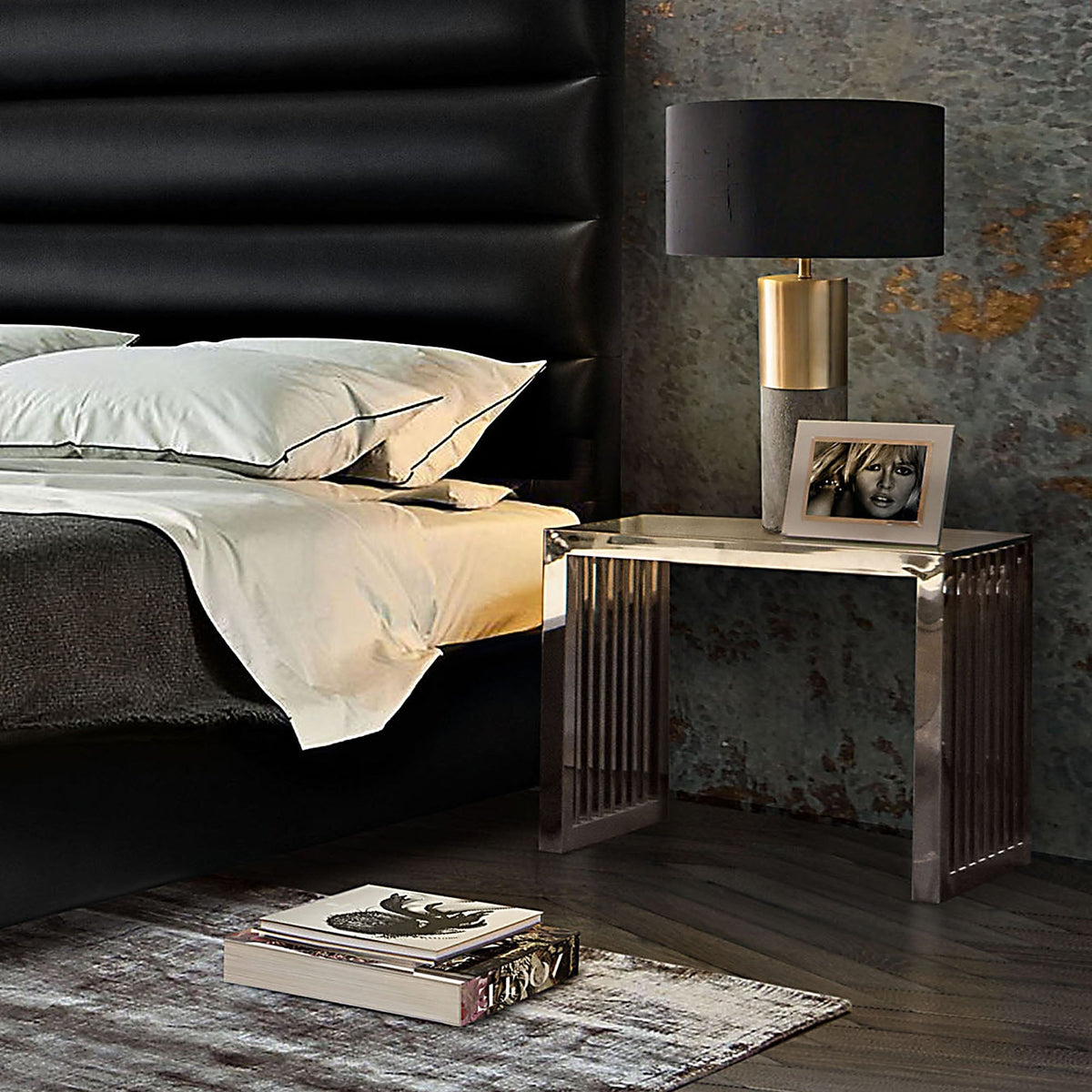 SOHO Stainless Steel End Table by Diamond Sofa at Eve Furniture