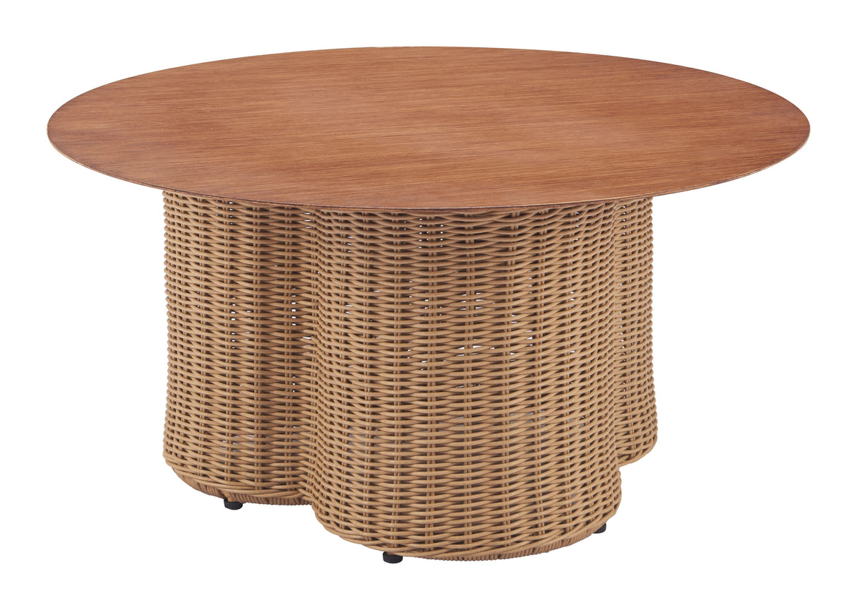 Soka Natural Outdoor Coffee Table by Zuomod at Eve Furniture