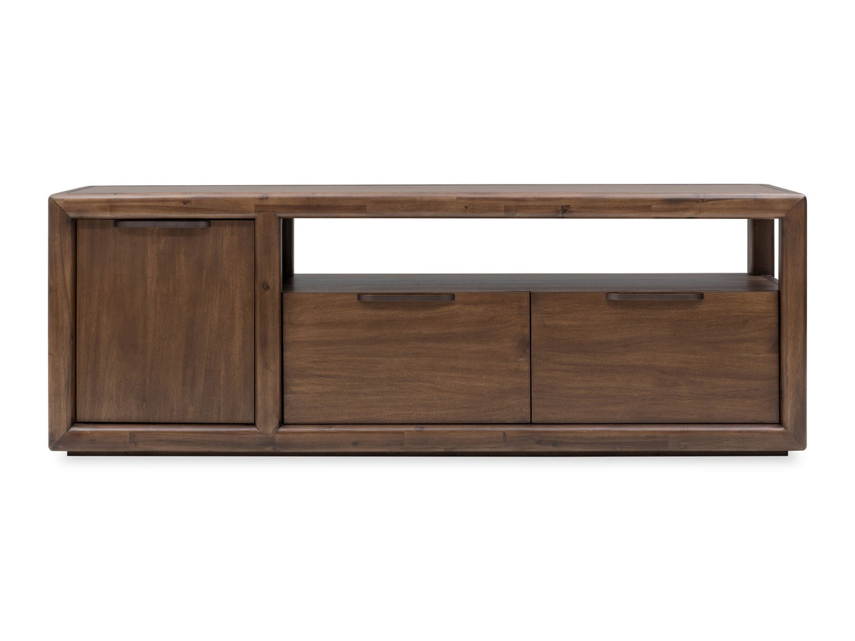 Sol Brown Spice 74" Media Console by Modus Furniture at Eve Furniture