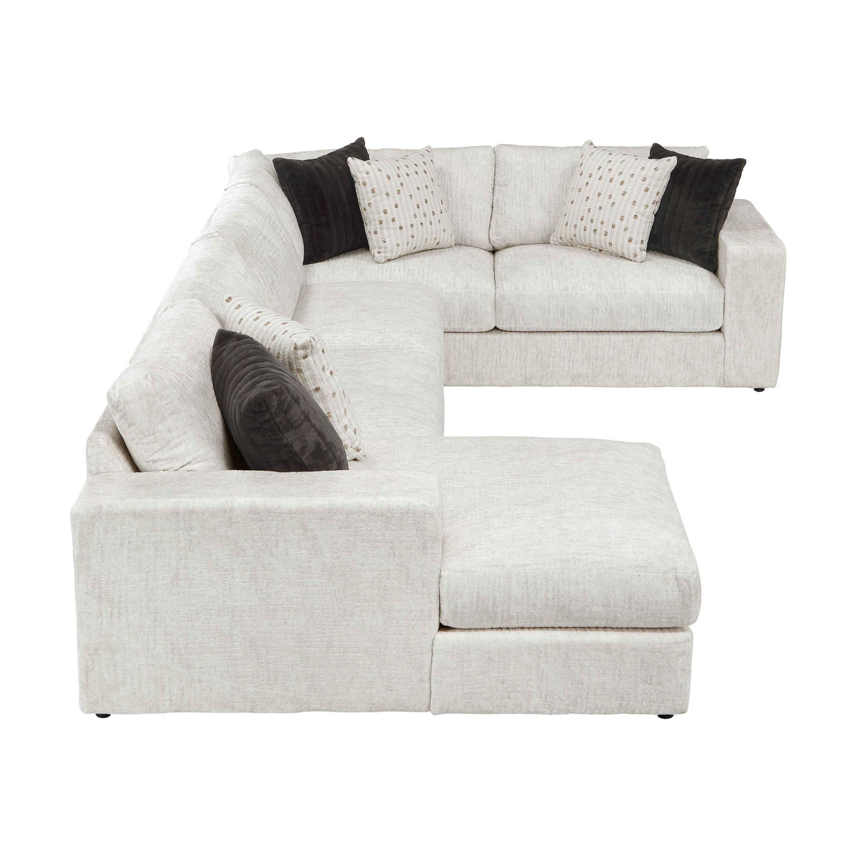 Solace Beige LAF Sectional by Homelegance at Eve Furniture