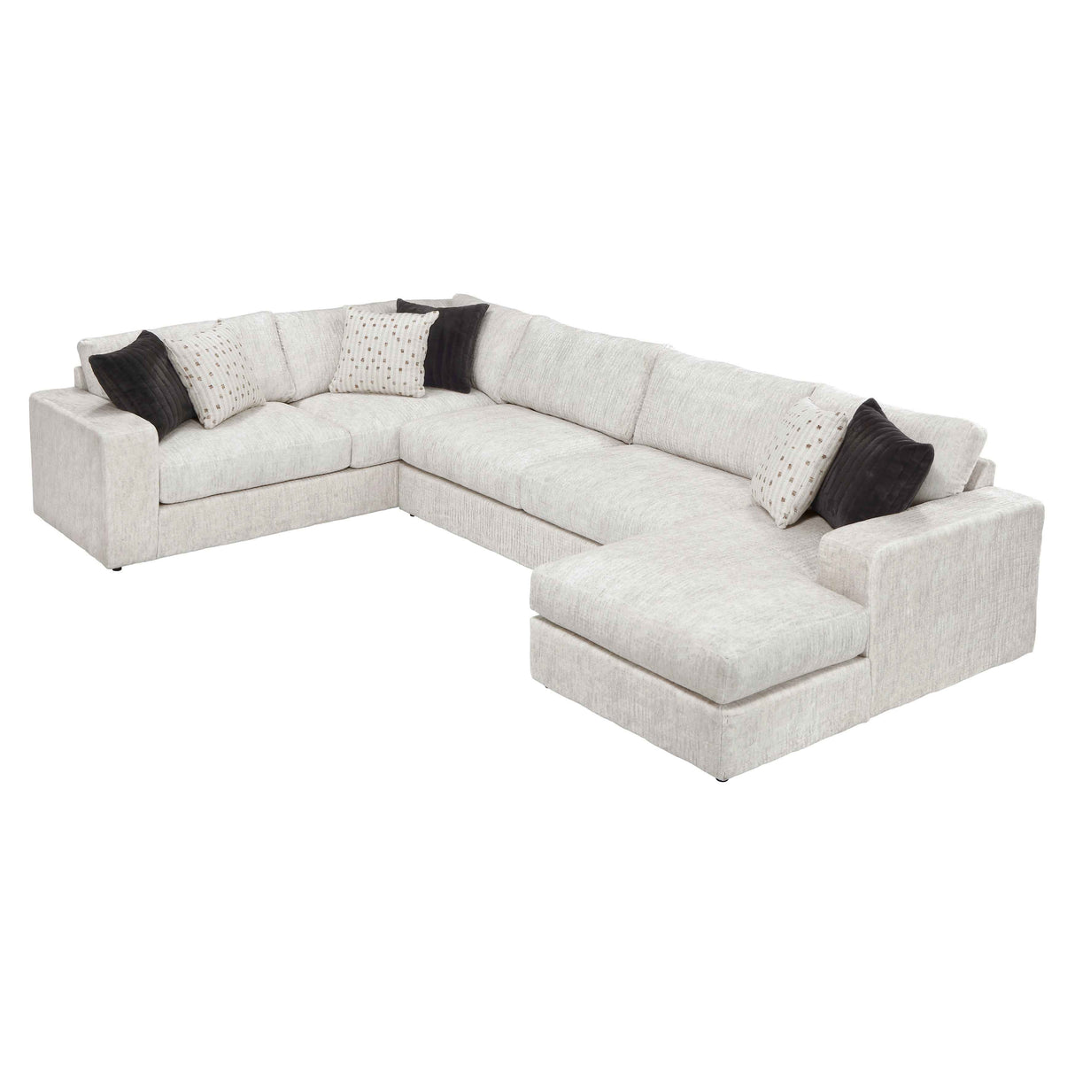 Solace Beige RAF Sectional by Homelegance at Eve Furniture