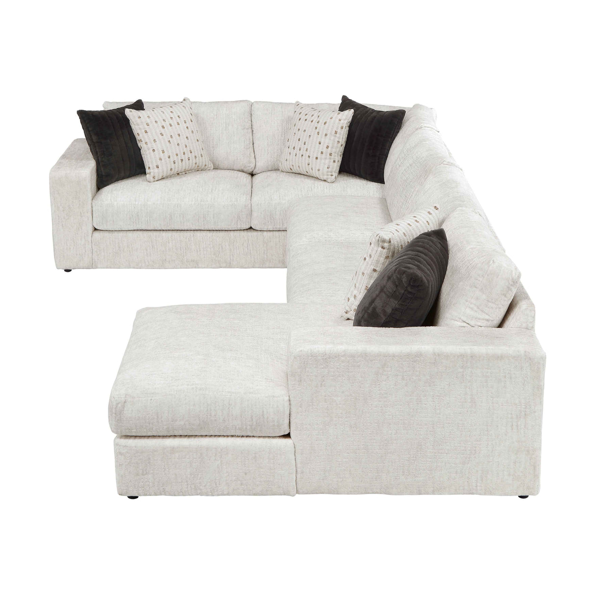 Solace Beige RAF Sectional by Homelegance at Eve Furniture