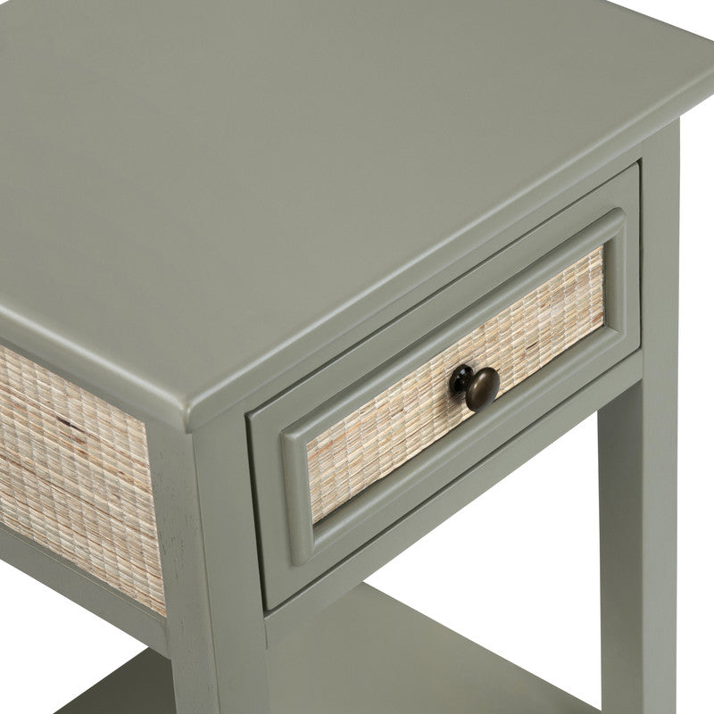 Solace Green/Brown Accent Table by Crestview at Eve Furniture